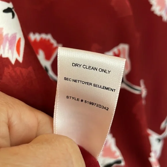 Rebecca Taylor Dress Paintbrush Floral Silk Blend Lined, Size 4 - Picture 12 of 16